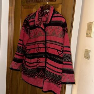 Vintage tribal all wool coat. Size L